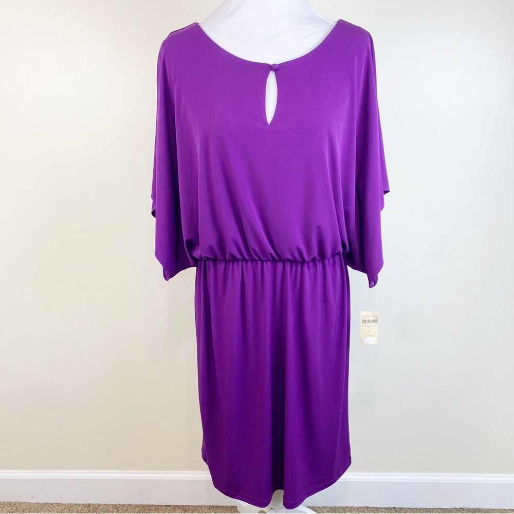 NWT Coldwater Creek Purple Blouson Dress